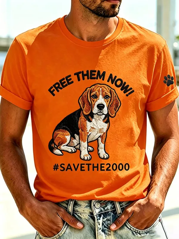 Men's Free Them Now! #Savethe2000 Printed Art Printed Print Top