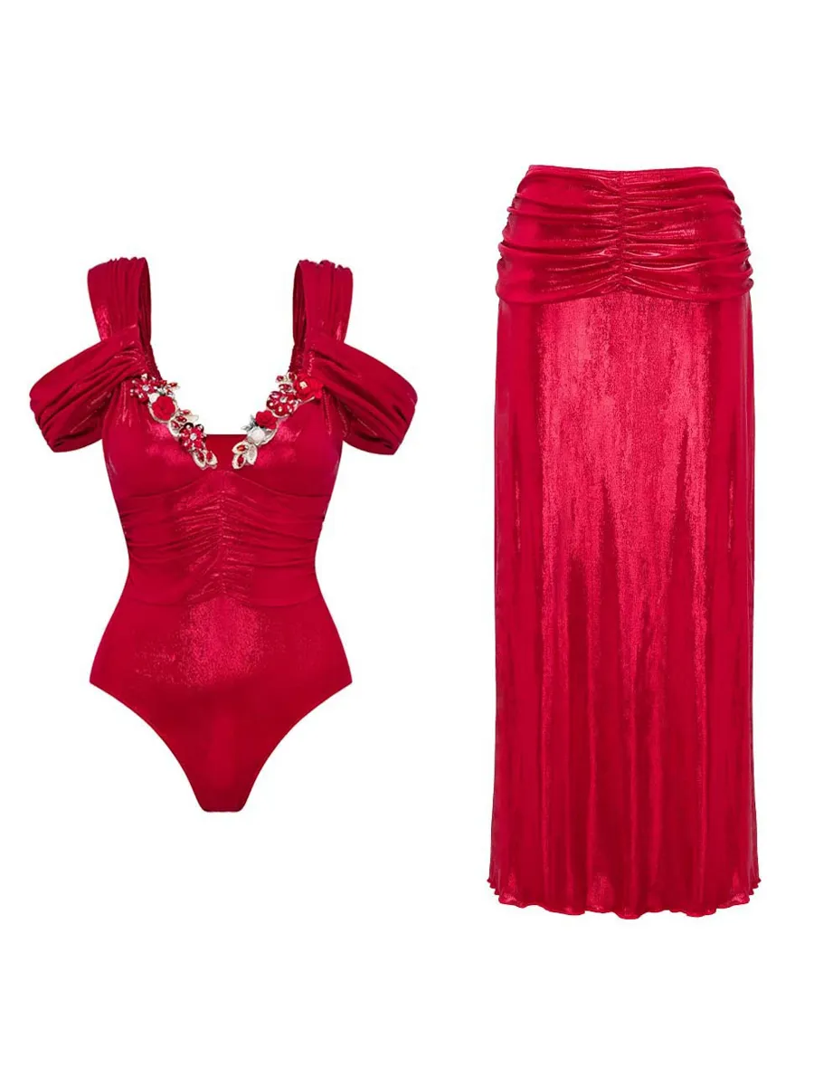 Arabelle Velvet Swimsuit Set