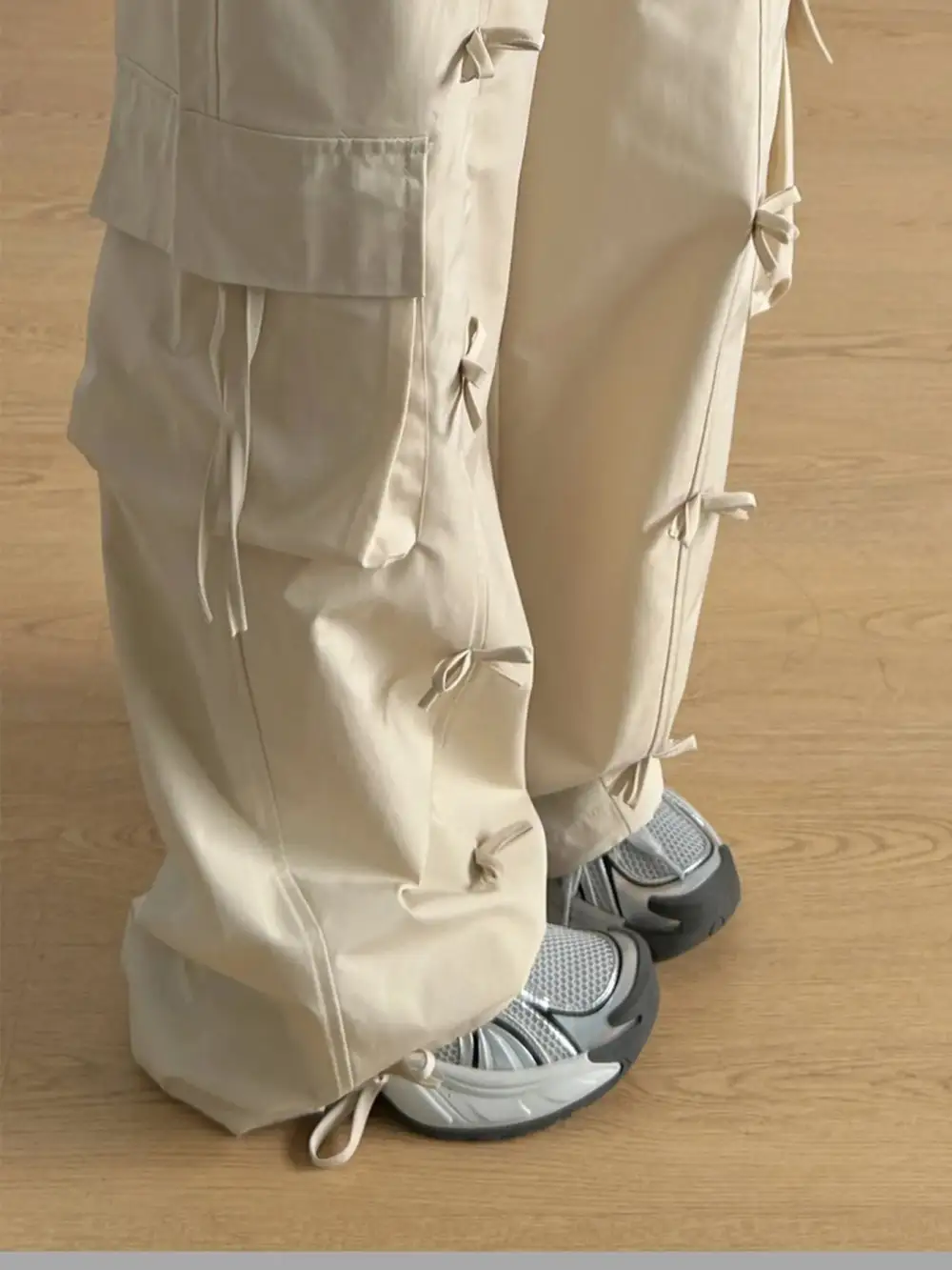 Wide Leg Drawstring Pocketed Everyday Cargo Pants