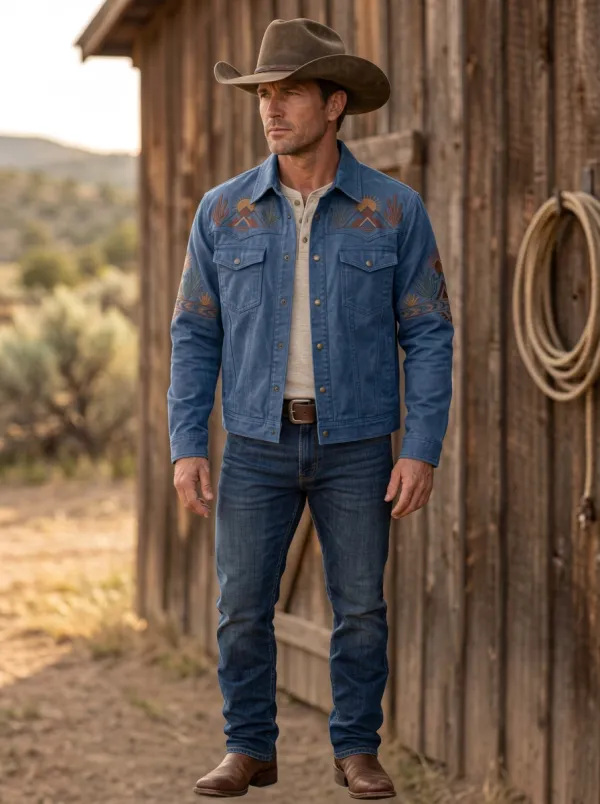 Desert Range Cactus Desert Mountain Finish Men's Western Jacket