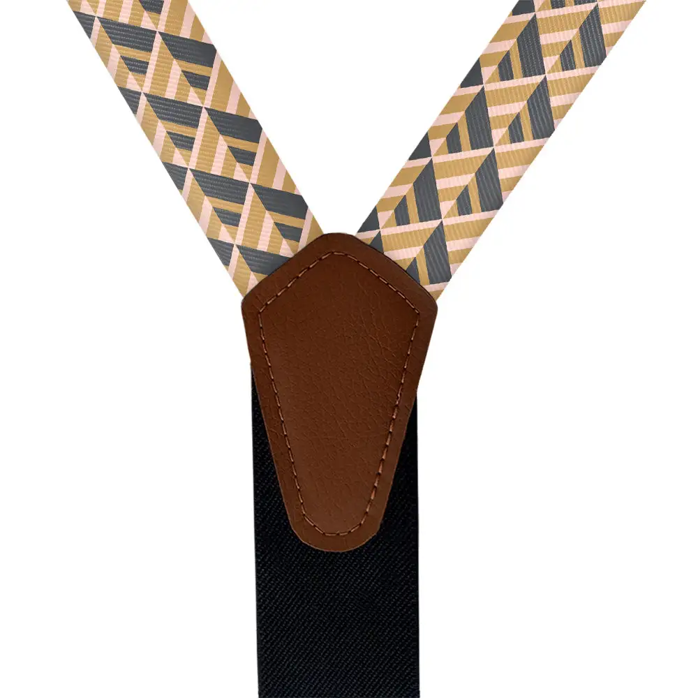 Geo Plates Pattern Suspenders