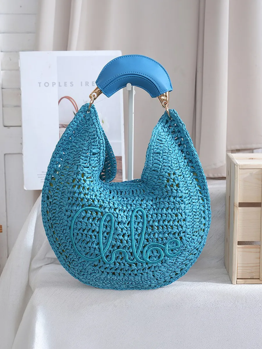 Alexa Hand-Woven Crescent Bag