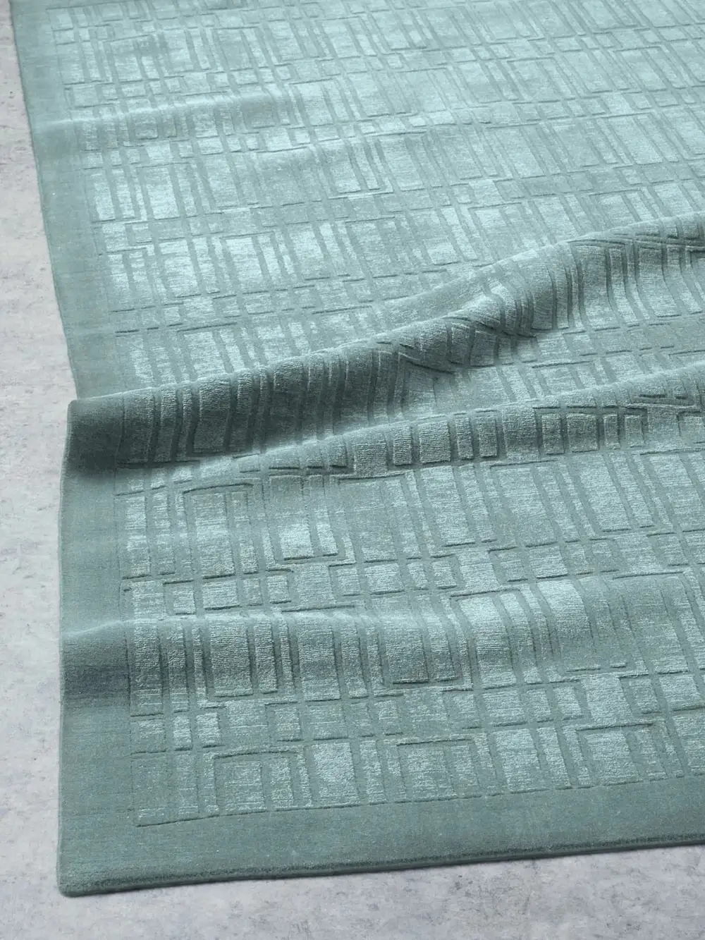 Wool Contemporary Coastal Layered Area Rug