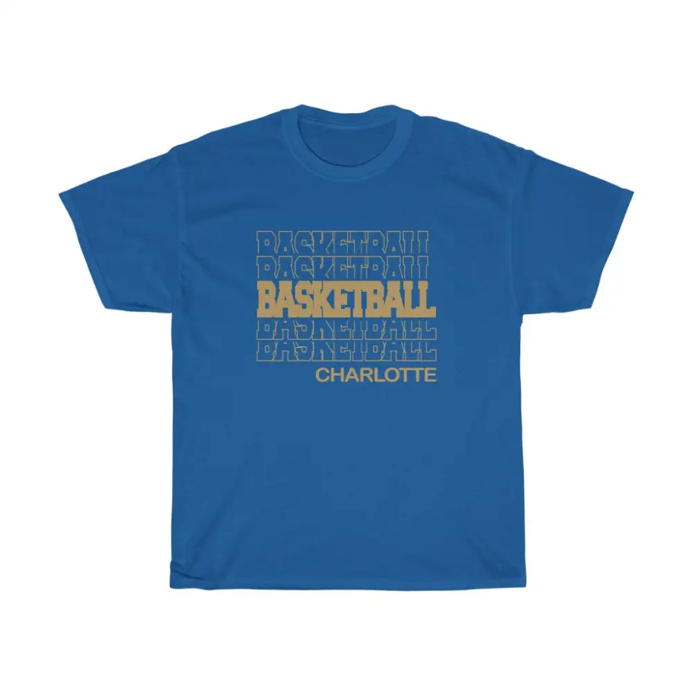 Basketball Charlotte in Modern Stacked Lettering