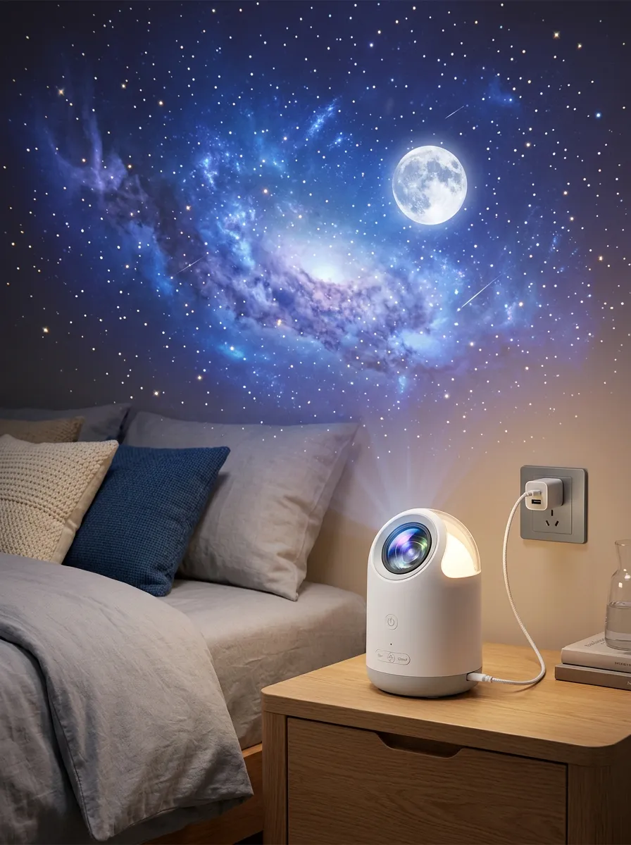 Galaxy Moon Starry Sky Printed Night Light Projector