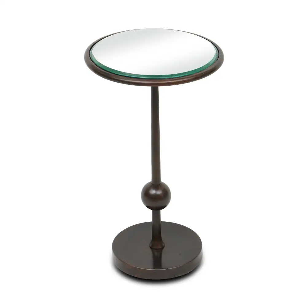 Mirrored Round Drinks Table