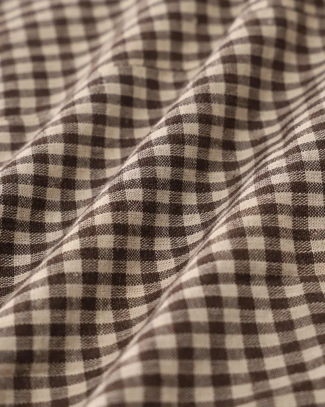 Brown Plaid Single Breasted Vest