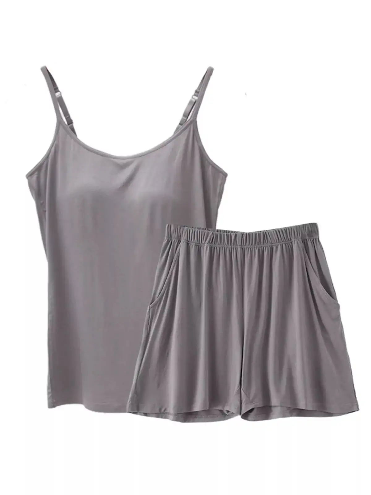 Classic Refined Pocketed Top and Shorts Matching Set