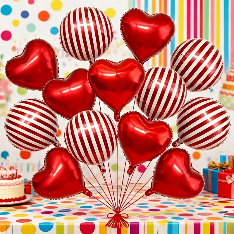 Stripe Heart Party Balloon