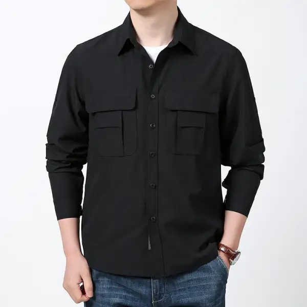 Men's Multifunctional Outdoor Shirt With Pockets