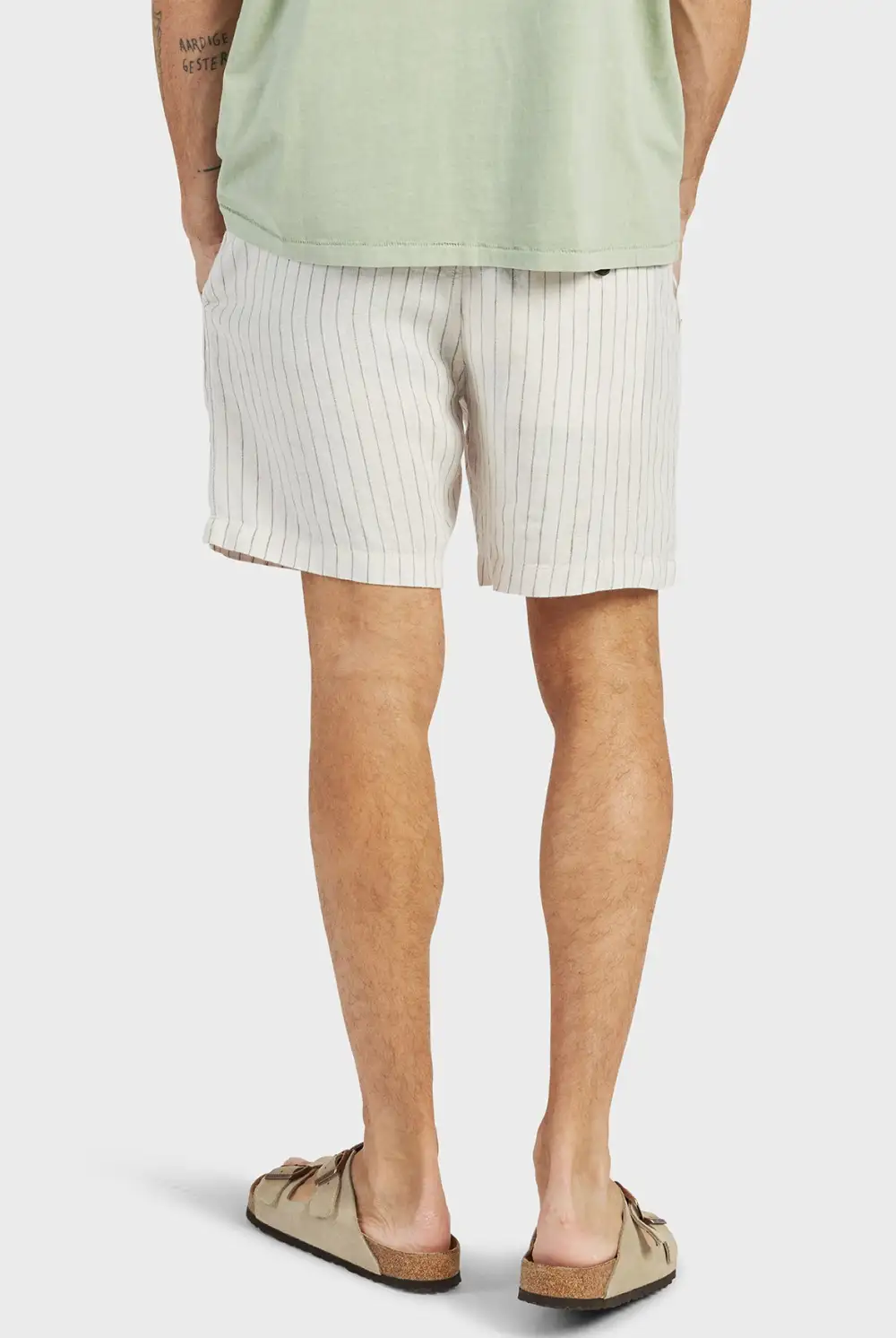 Textured Woven Striped Casual Summer Shorts