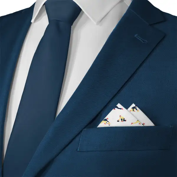 Tailored Stylish Hobby Motif Sports Motif Pocket Square