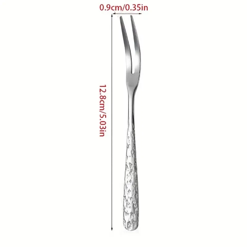 Textured Handle Fruit Forks