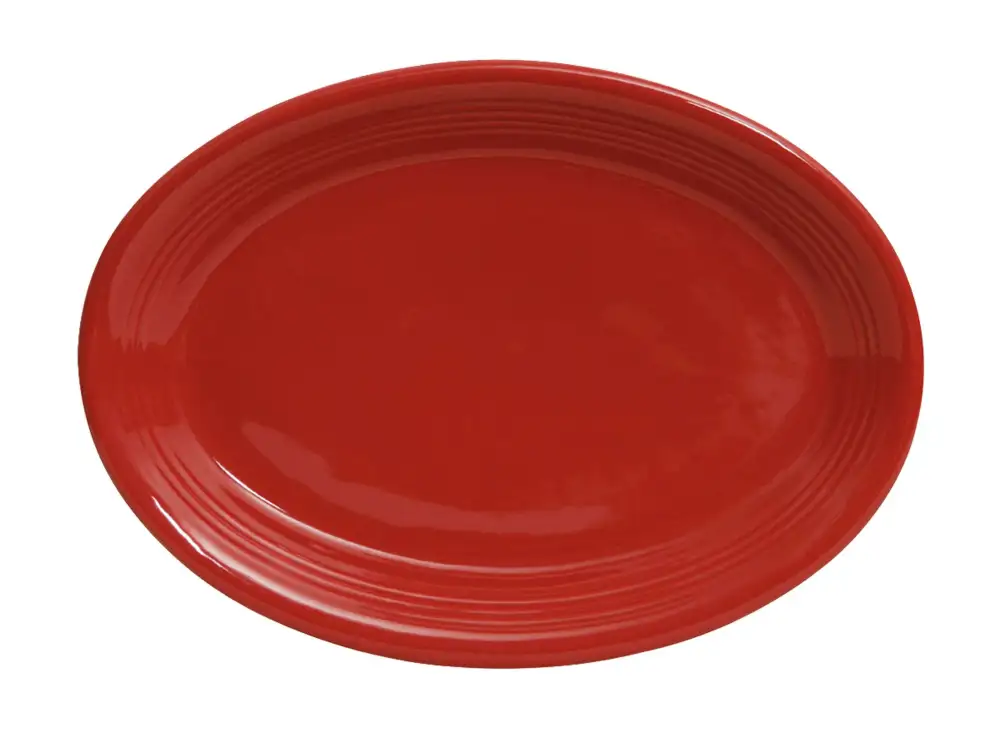 Concentric Pattern Oval Service Platter