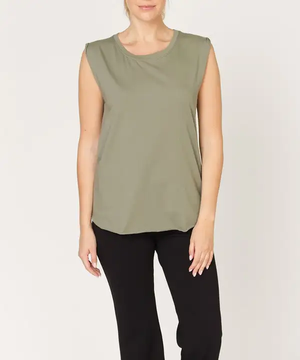 Crew Neck Sleeveless Tank Top