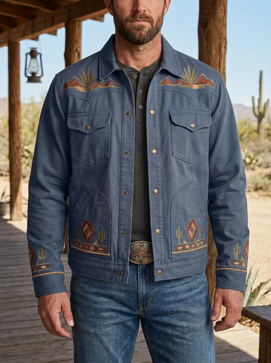 Desert Range Cactus Desert Mountain Collection Men's Western Jacket