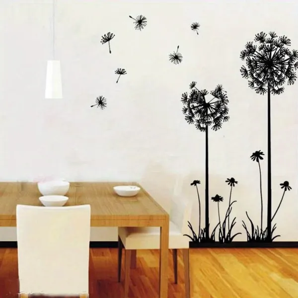 Black Dandelion Wall Decals