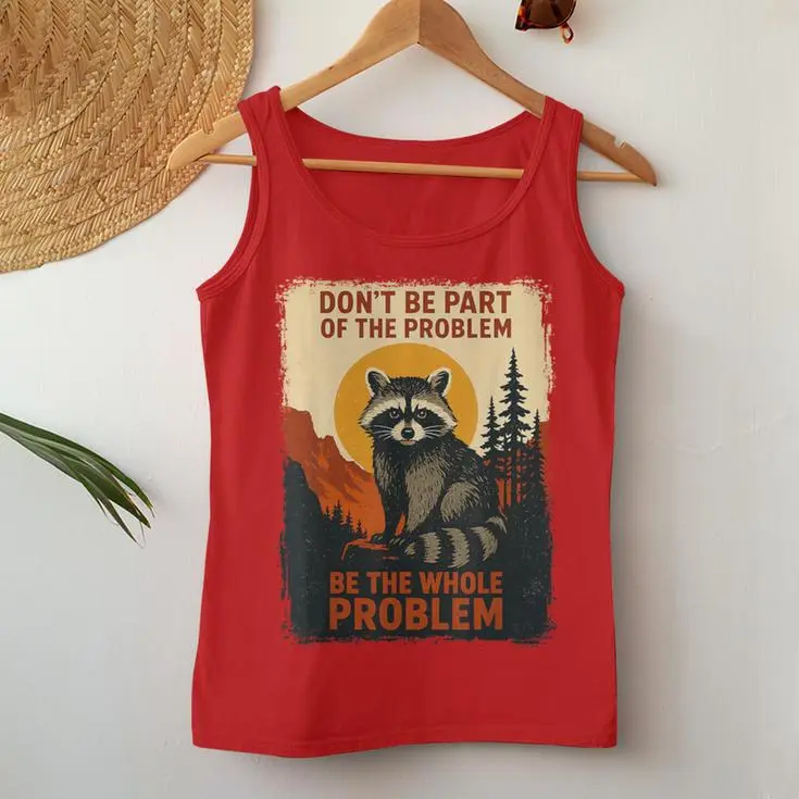Raccoon Nature Wildlife Women Tank Top