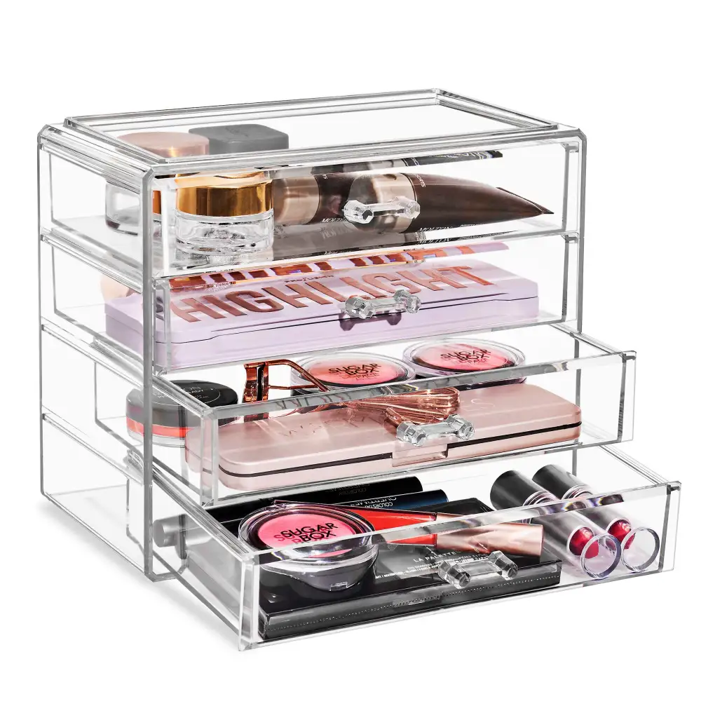 Makeup Organizer Case Drawers