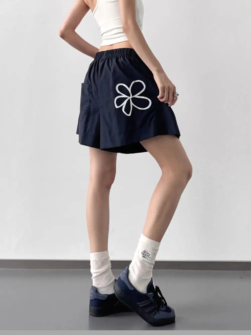 Polyester Elastic Waist Shorts