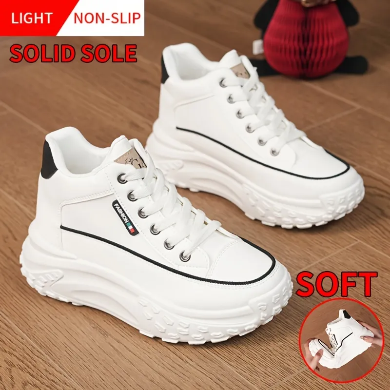 Platform Low Lace Up Sneakers Clean Detail