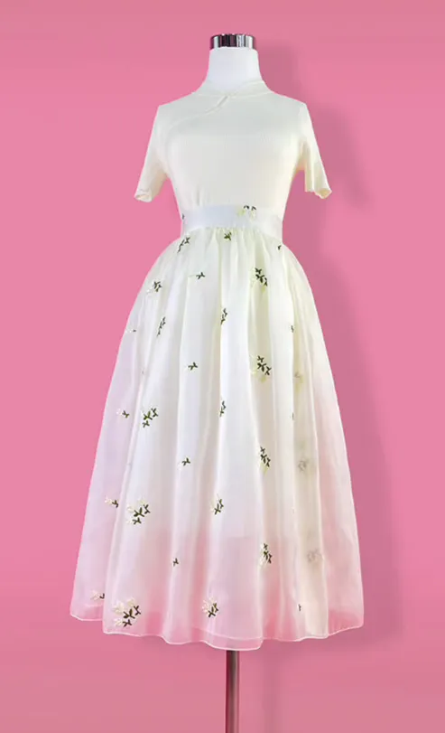 Simple Casual Everyday Casual Floral Skirt