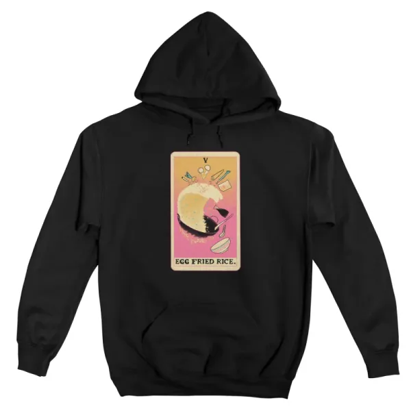 Men's Creative Egg Fried Rice Print Hoodie