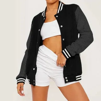 Oversized Baseball Style Jacket