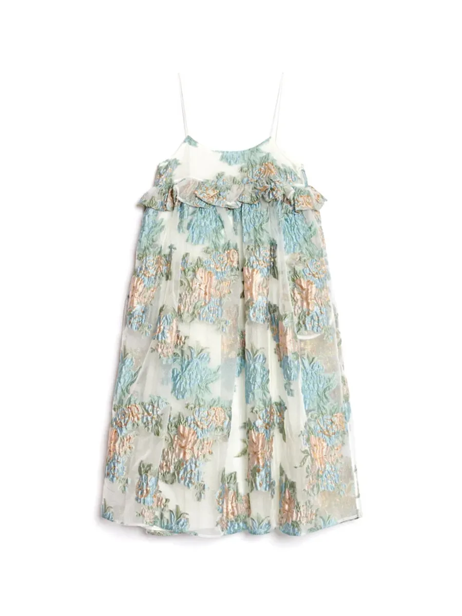 Flower Jacquard Dress