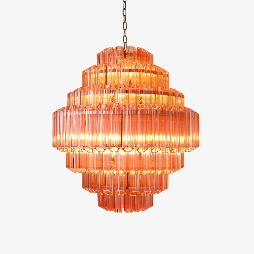 Diamond Formation Glass Chandelier