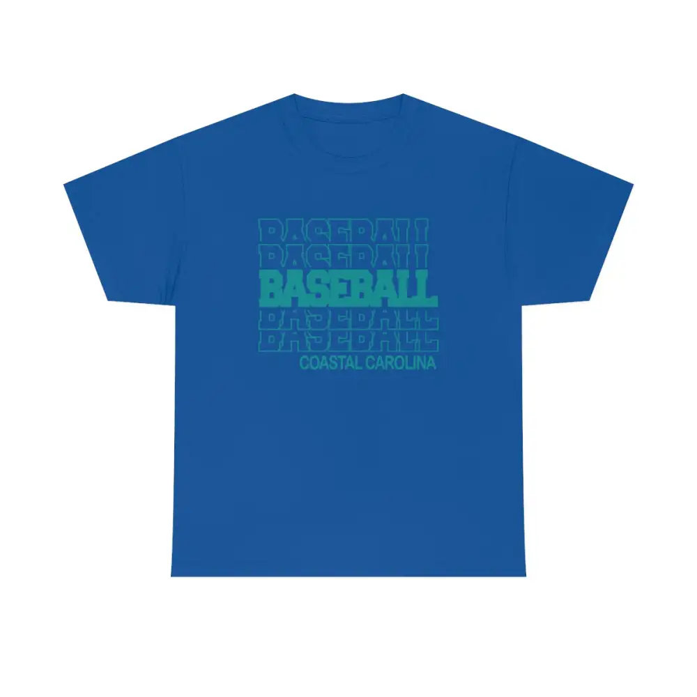 Baseball Coastal Carolina in Modern Stacked Lettering