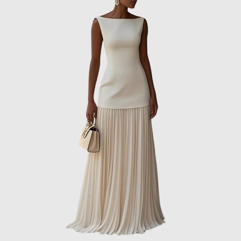 Pleated Maxi Dress