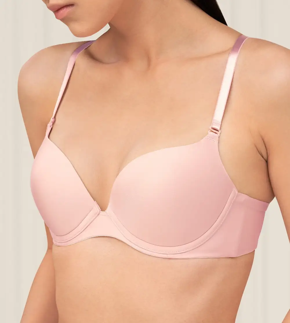 Women's Wired Push-Up Memory-Foam T-Shirt Bra