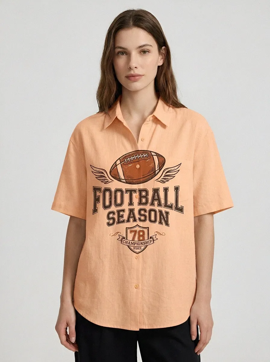 Football Graphic Casual Shirt
