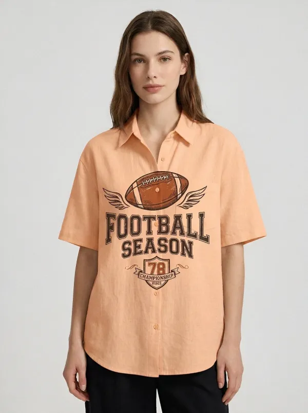 Football Graphic Casual Shirt