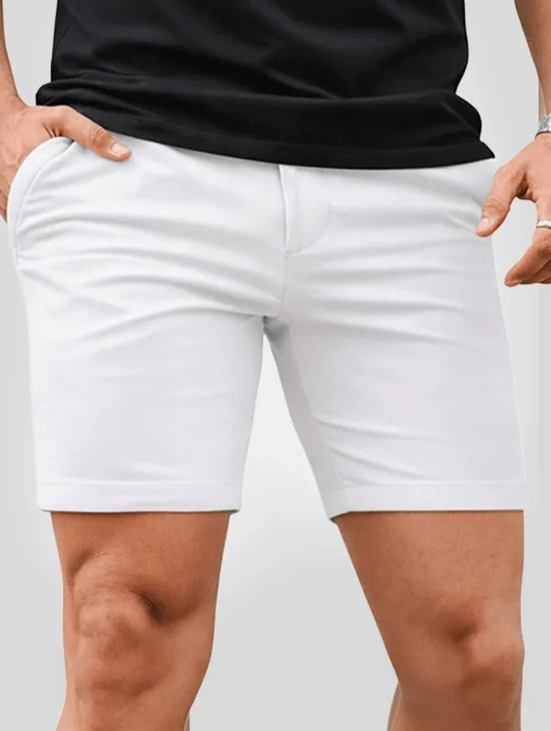 White Relaxed Fit Shorts