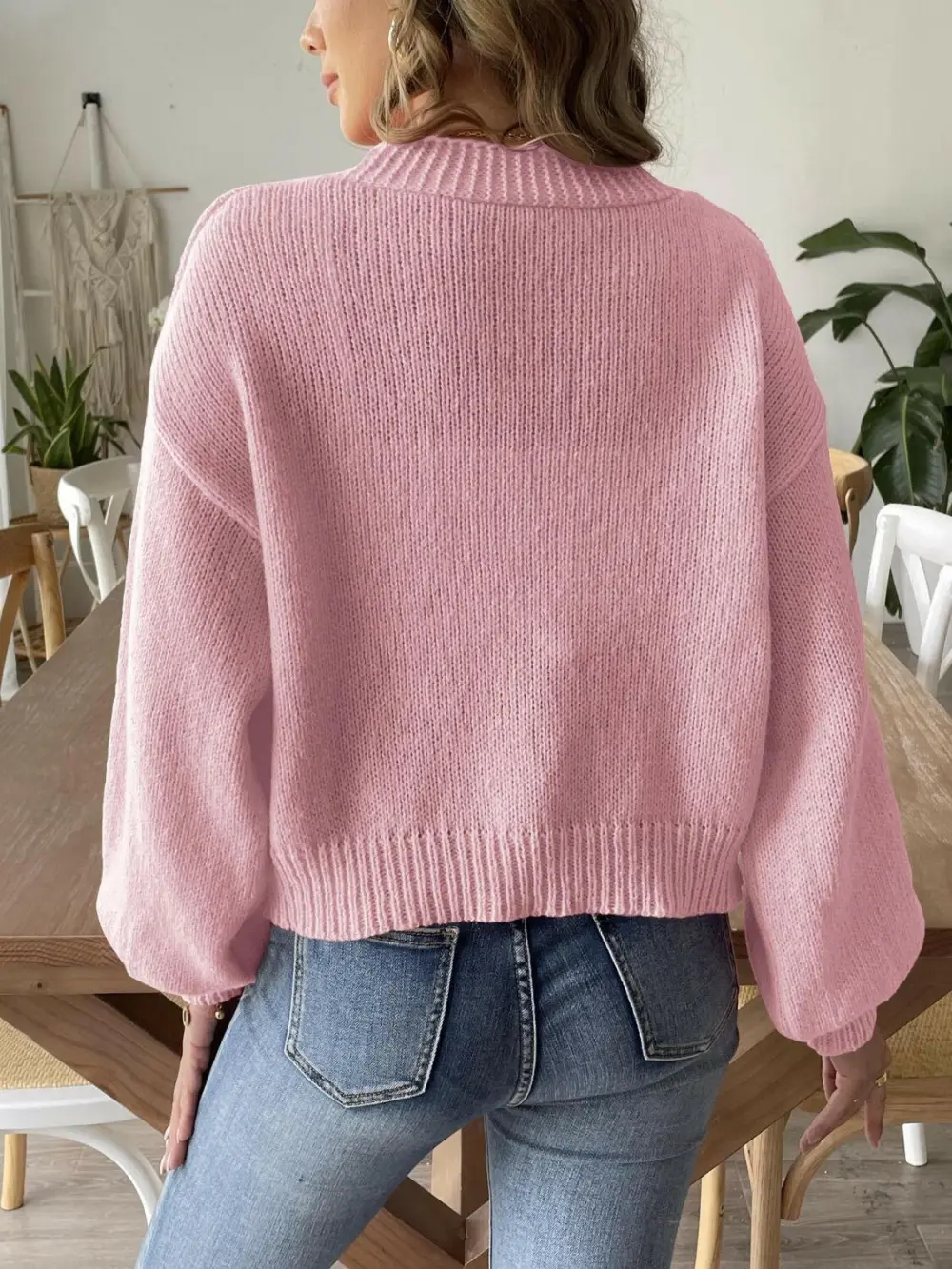 Pearl Detail Open Front Cardigan