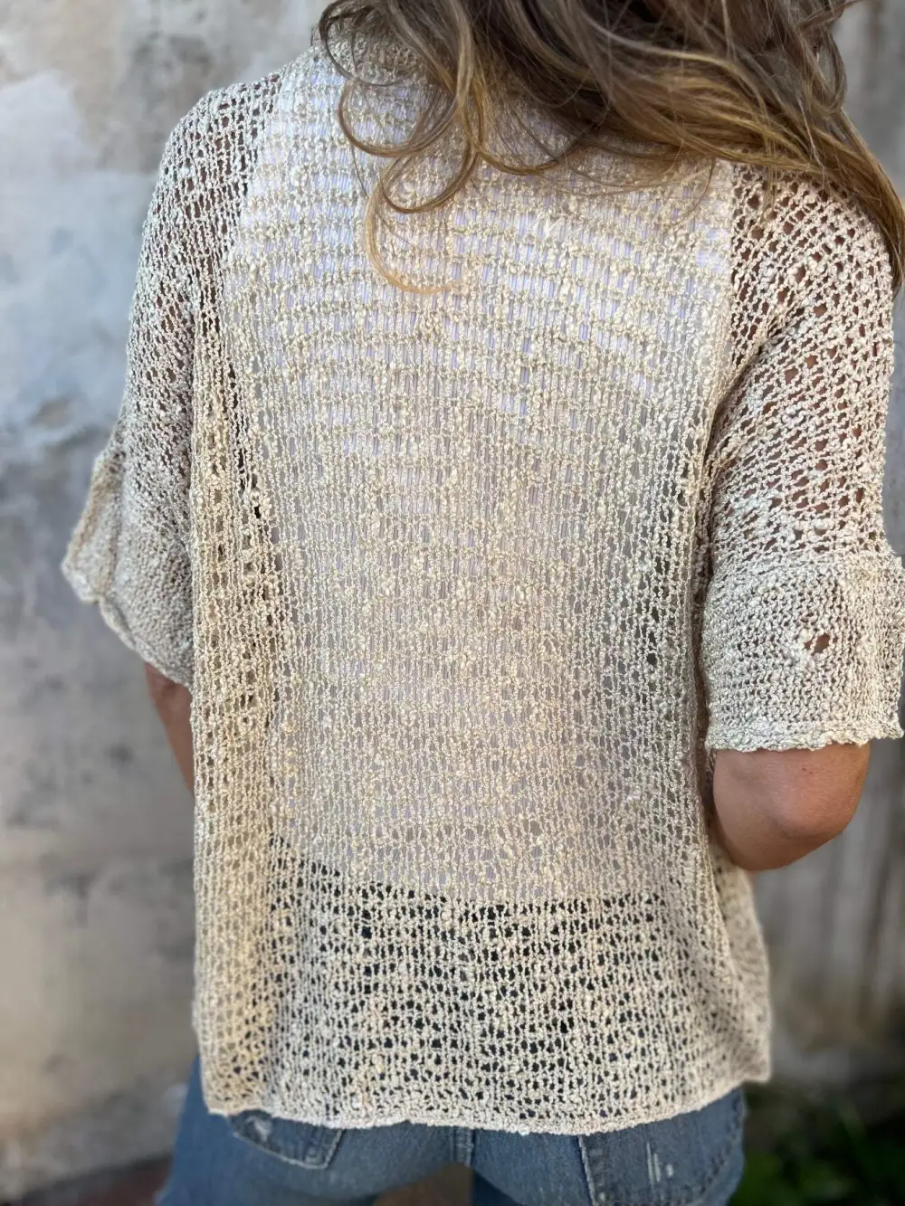 Linen Openwork Cardigan
