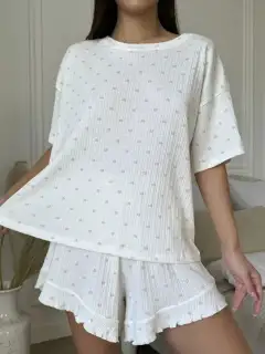 Refined Cotton Top and Shorts Lounge Set