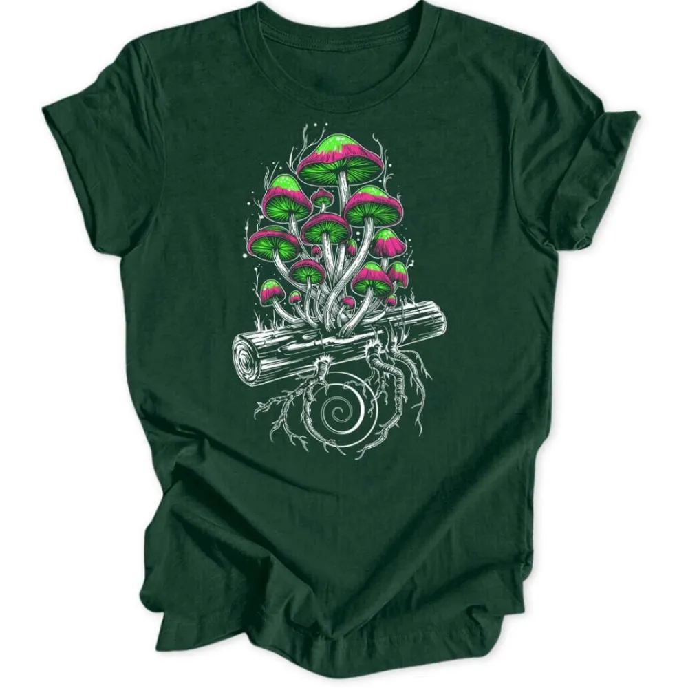 Spiraling Mushrooms Unisex T-Shirt