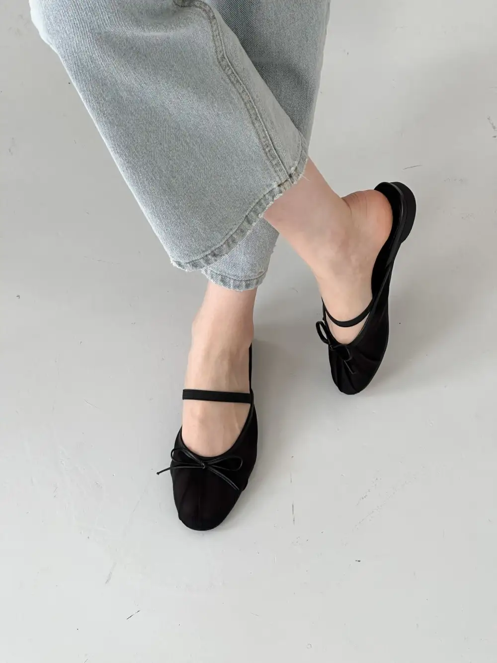 Faux Leather Mesh Slip On Mules