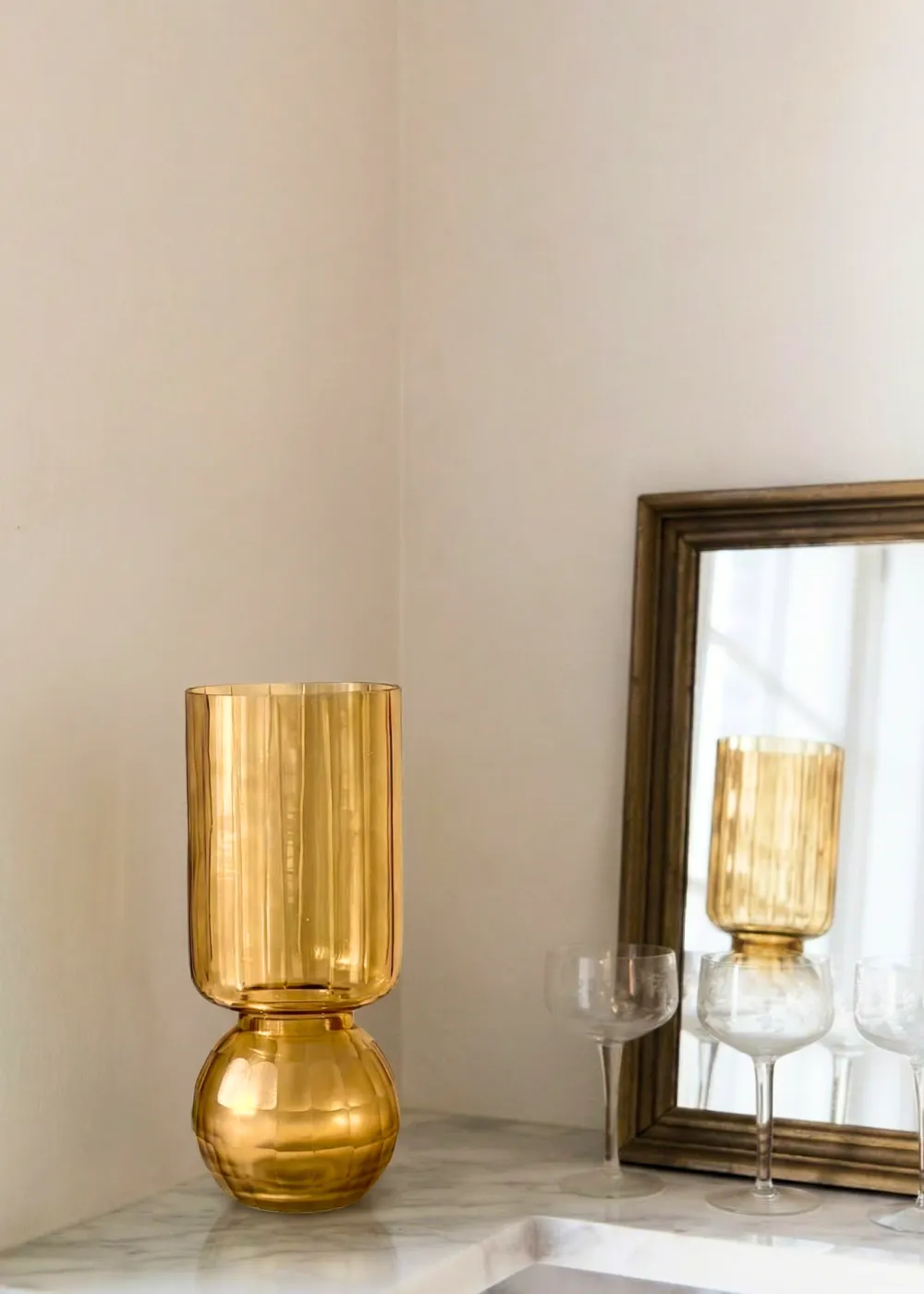 Pedestal Glass Vase Medium