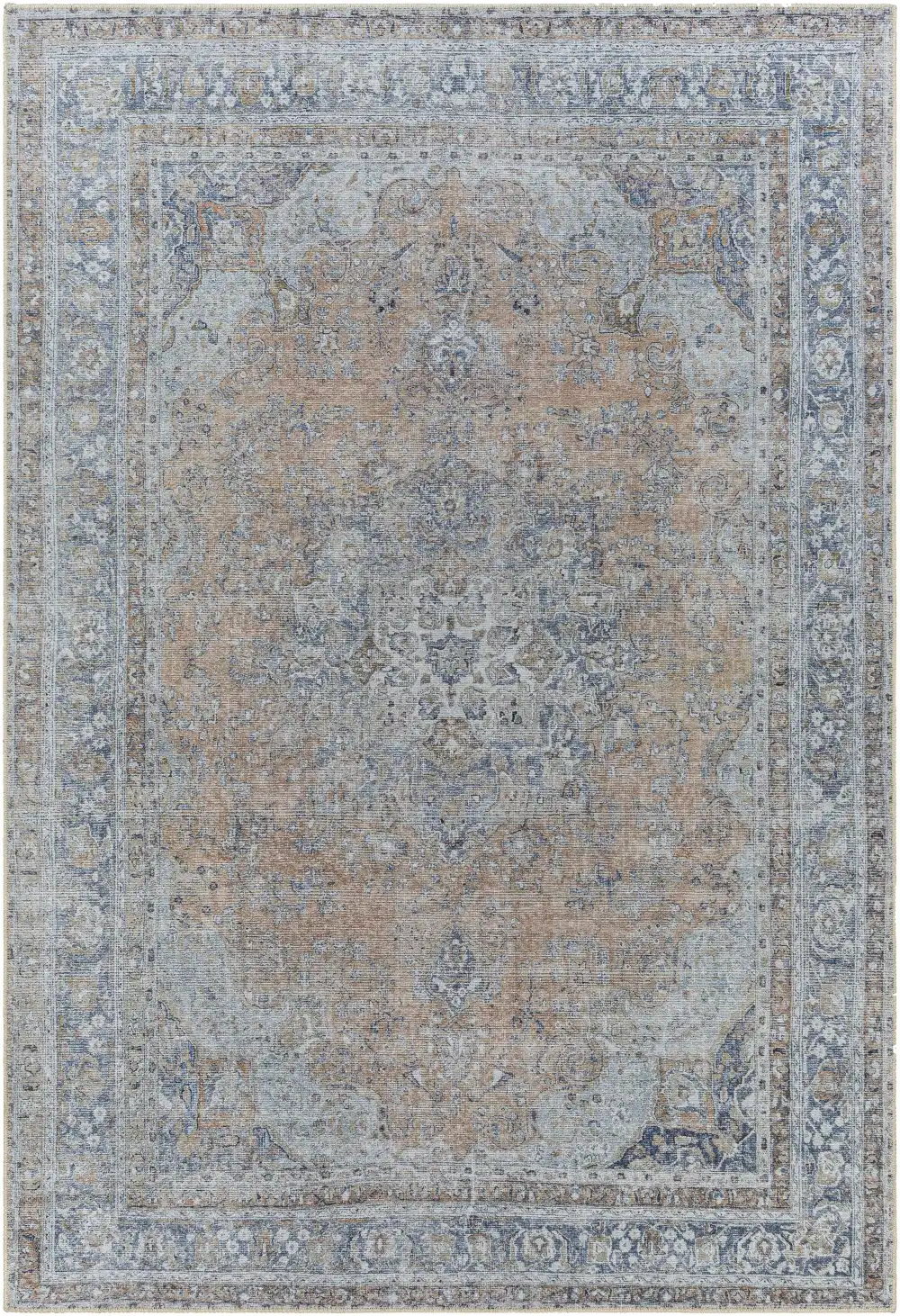 Patterned Traditional Washable Area Rug