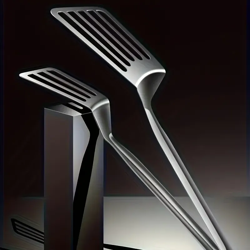2pcs Stainless Steel Fish Fry Tongs