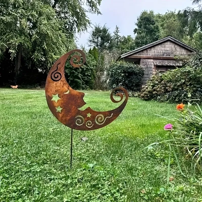 Boho Moon Lawn Stake