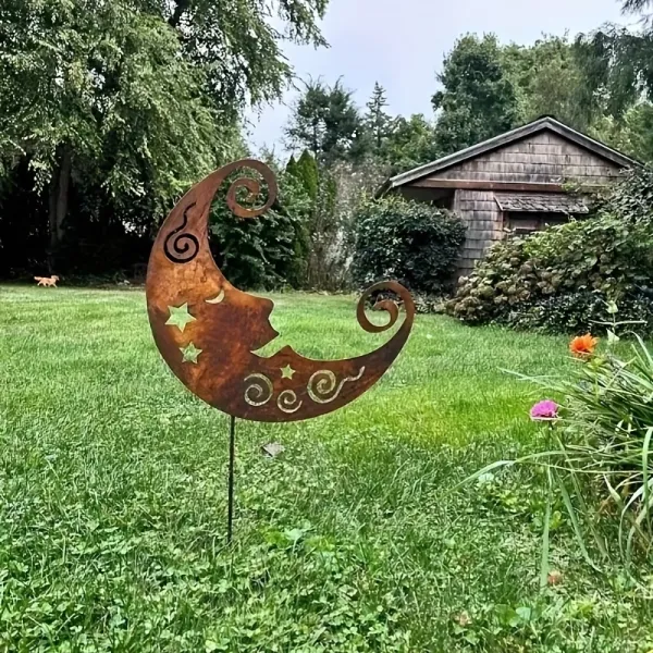 Boho Moon Lawn Stake