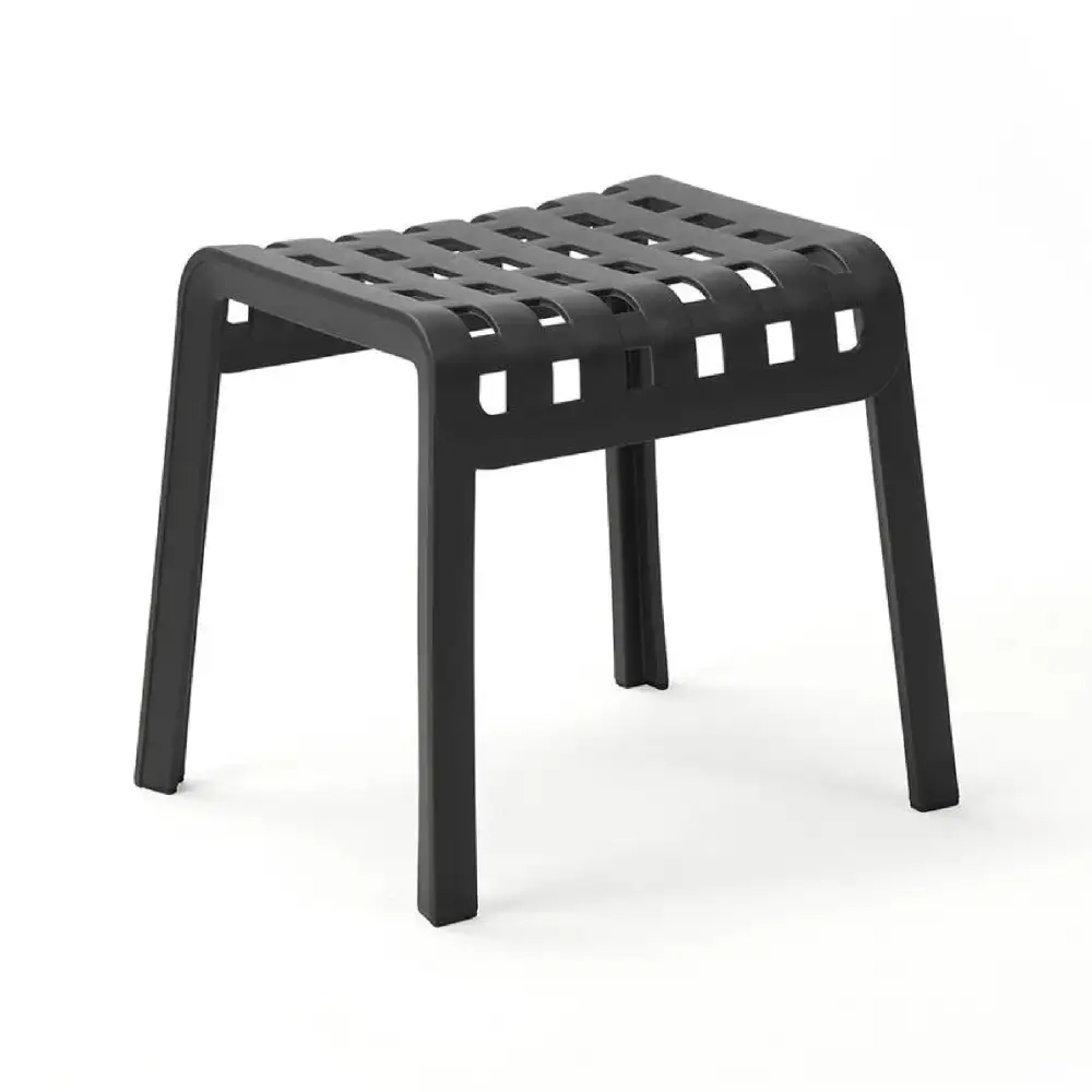 Square Perforated Outdoor Footstool