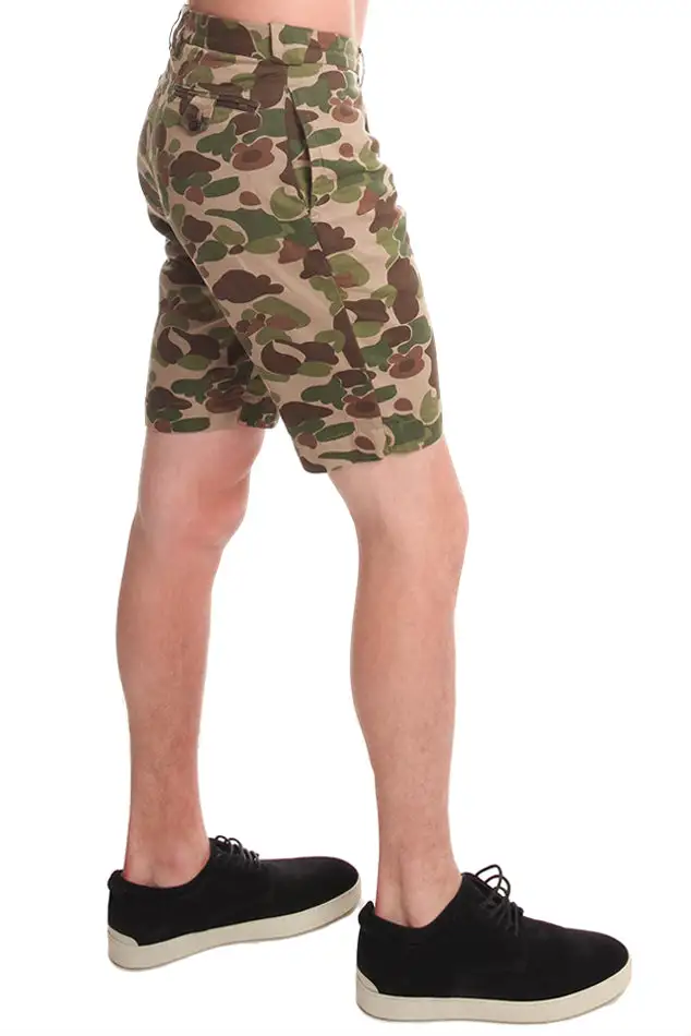 Linen Cotton Camo Shorts