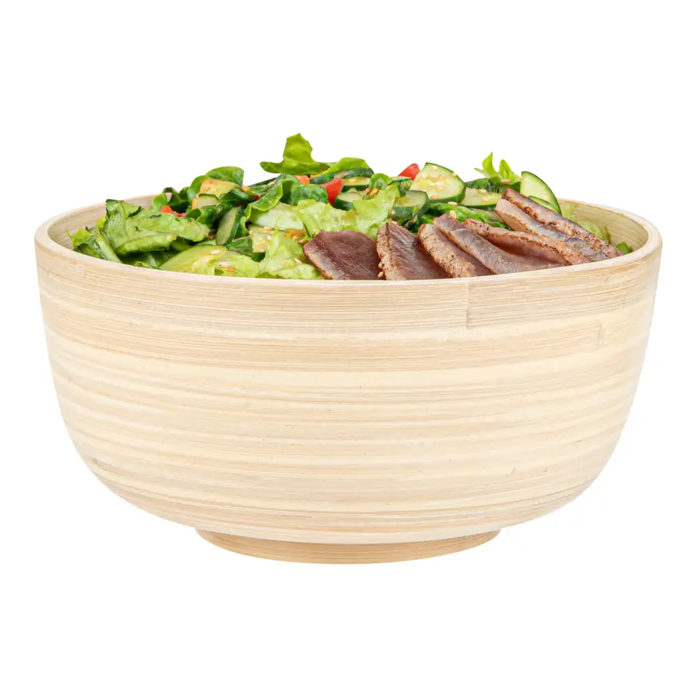 Crafted Table Spun Bamboo Salad Bowl