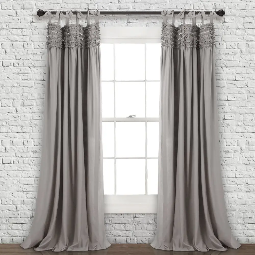 Elegant Ruffled Window Curtain Set